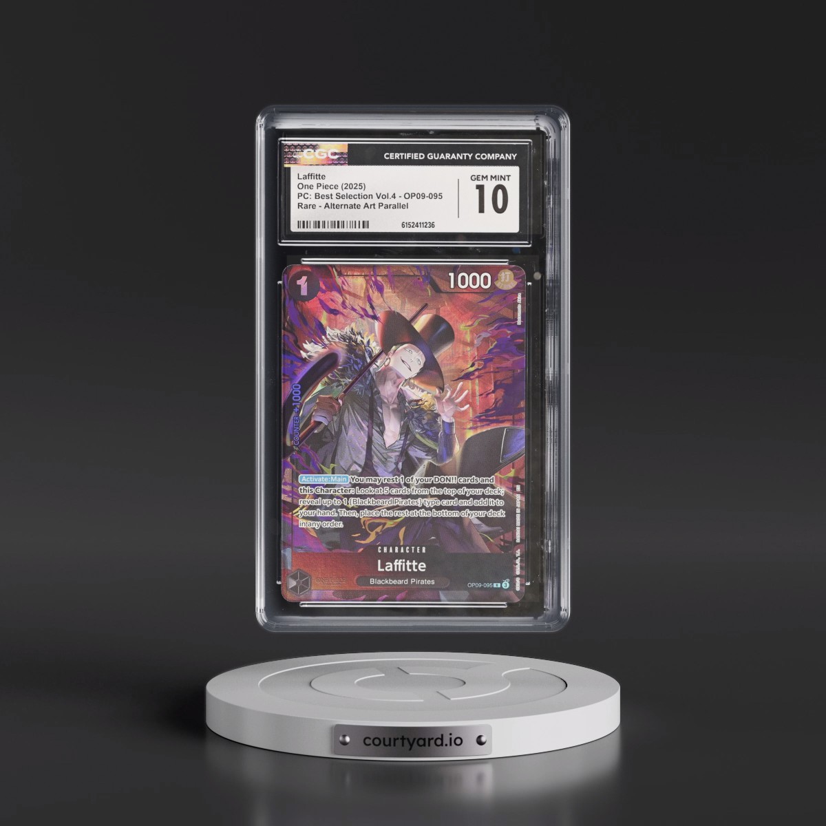 2025 Premium Collection Best Selection Vol.4 - English #OP09-095 Laffitte - (Borderless) Alt Art (CGC 10 GEM MINT)