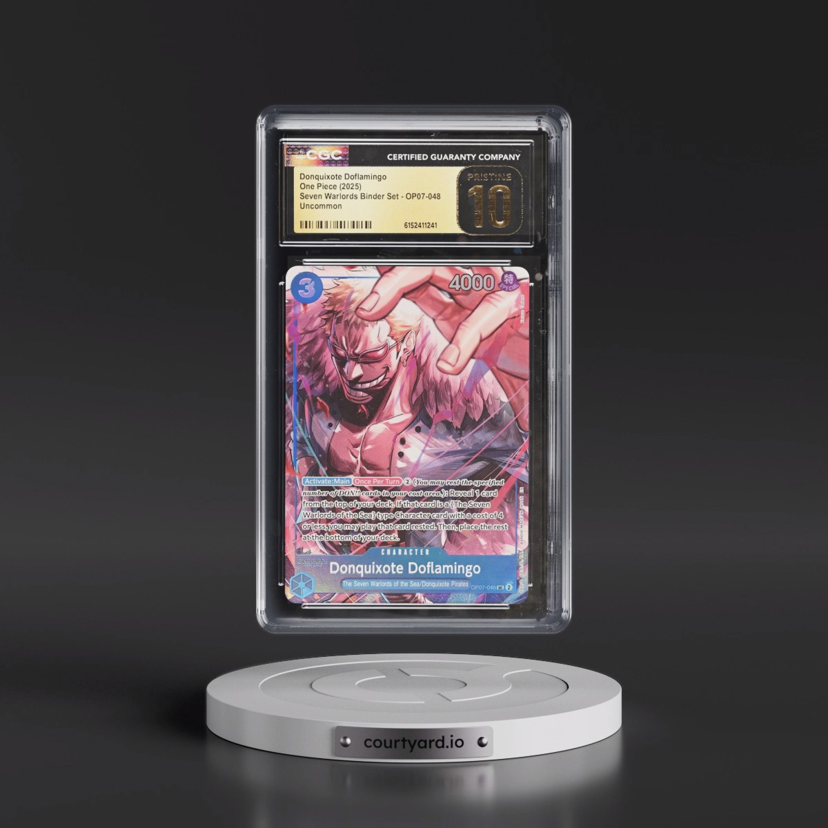 2025 Seven Warlords Binder Set - English #OP07-048 Donquixote Doflamingo (CGC 10 PRISTINE)