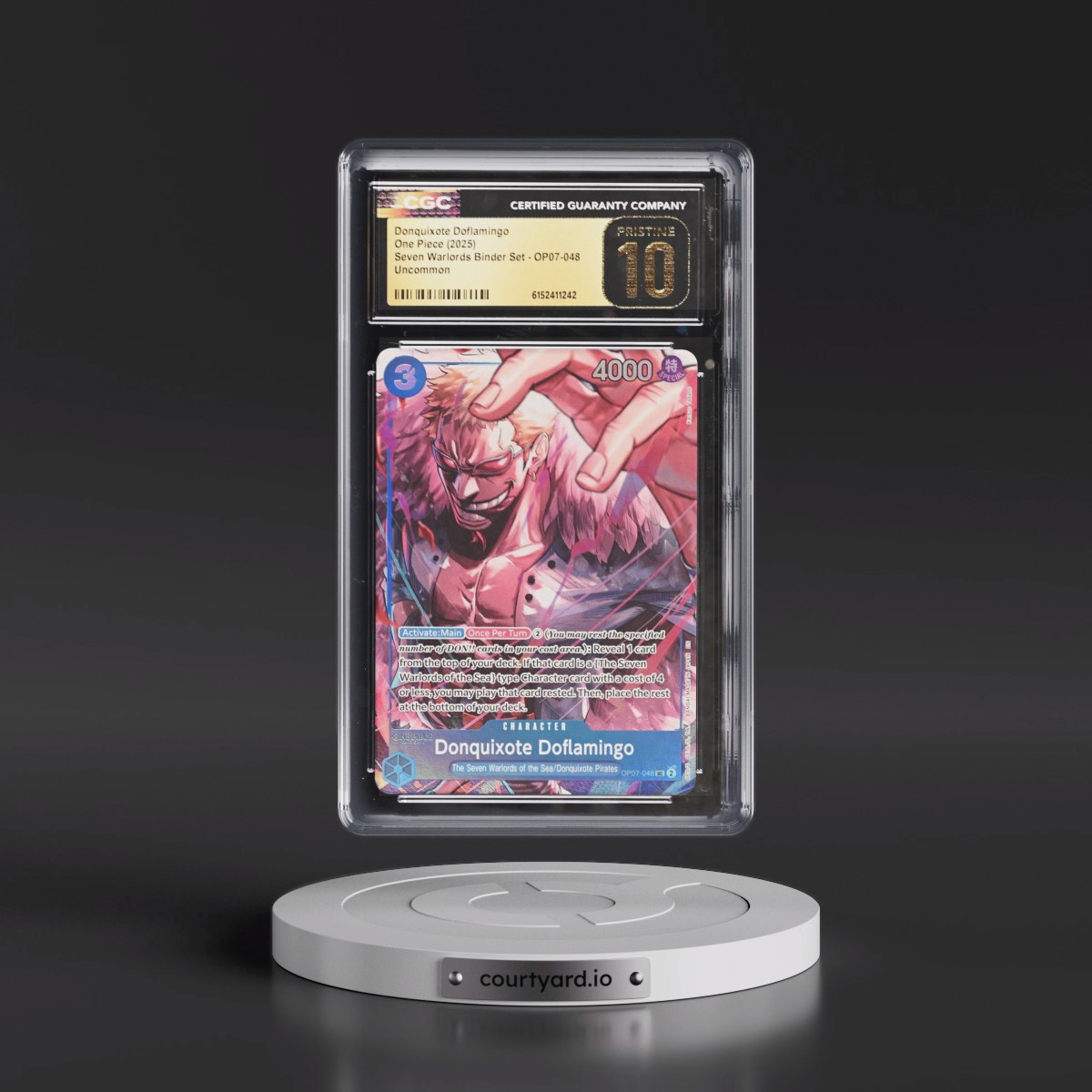 2025 Seven Warlords Binder Set - English #OP07-048 Donquixote Doflamingo (CGC 10 PRISTINE)
