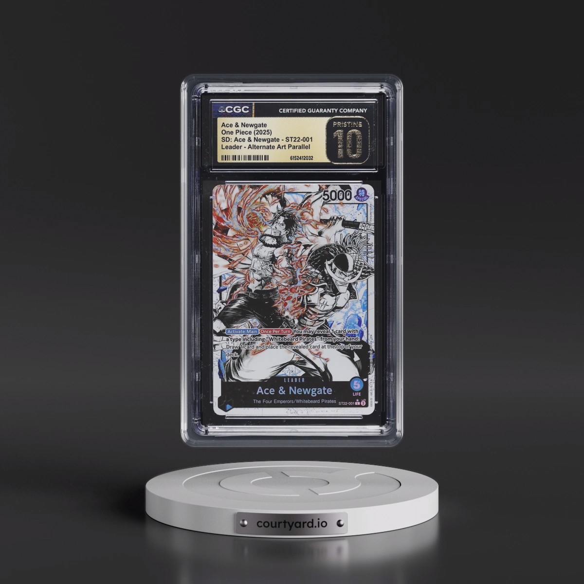 2025 Starter Deck: Ace & Newgate (ST22) - English #ST22-001 Ace & Newgate - (Black & White) Alt Art (CGC 10 PRISTINE)