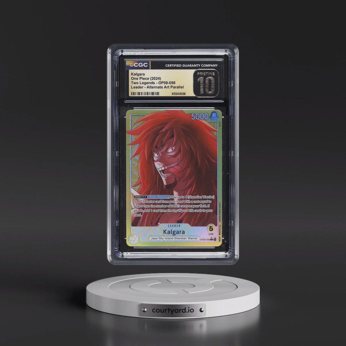 2024 Two Legends (OP08) - English #OP08-098 Kalgara - (Map Text Box) Alt Art (CGC 10 PRISTINE)