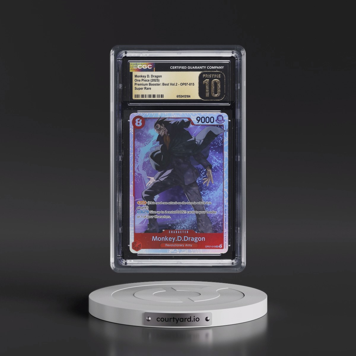 2025 Premium Booster: The Best Vol.2 (PRB-02) - English #OP07-015 Monkey D. Dragon - (EN above Japan on Border) (CGC 10 PRISTINE)