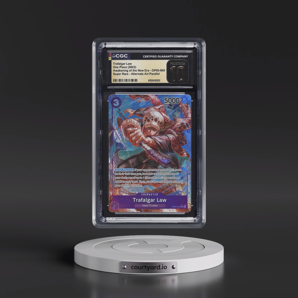 2023 Awakening of the New Era (OP05) - English #OP05-069 Trafalgar Law - (Borderless) Alt Art (CGC 10 PRISTINE)