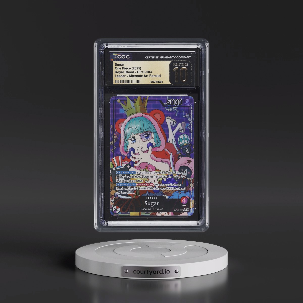 2025 Royal Blood (OP10) - English #OP10-003 Sugar - (Map Text Box) Alt Art (CGC 10 PRISTINE)