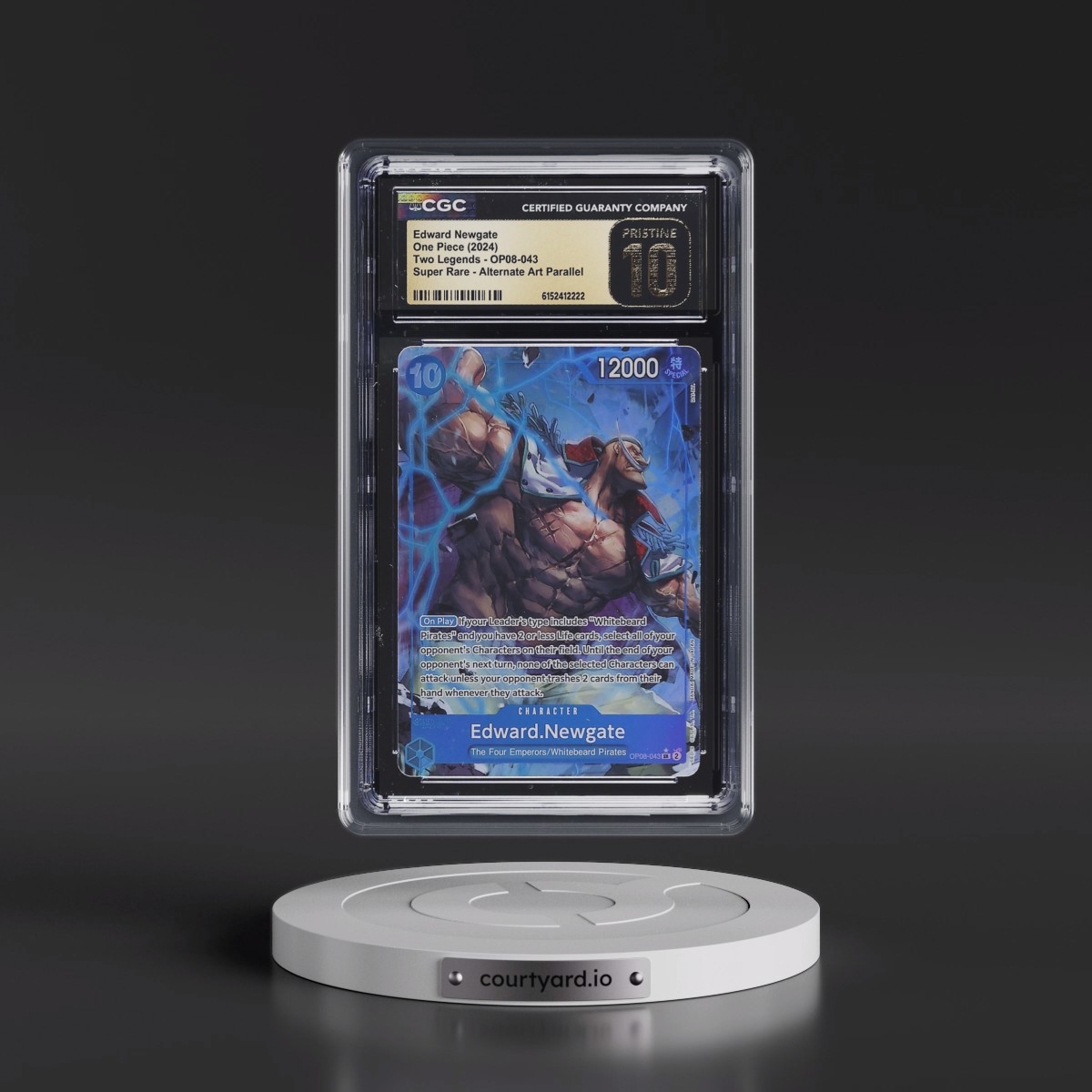 2024 Two Legends (OP08) - English #OP08-043 Edward NewgateÂ - (Borderless) Alt Art (CGC 10 PRISTINE)