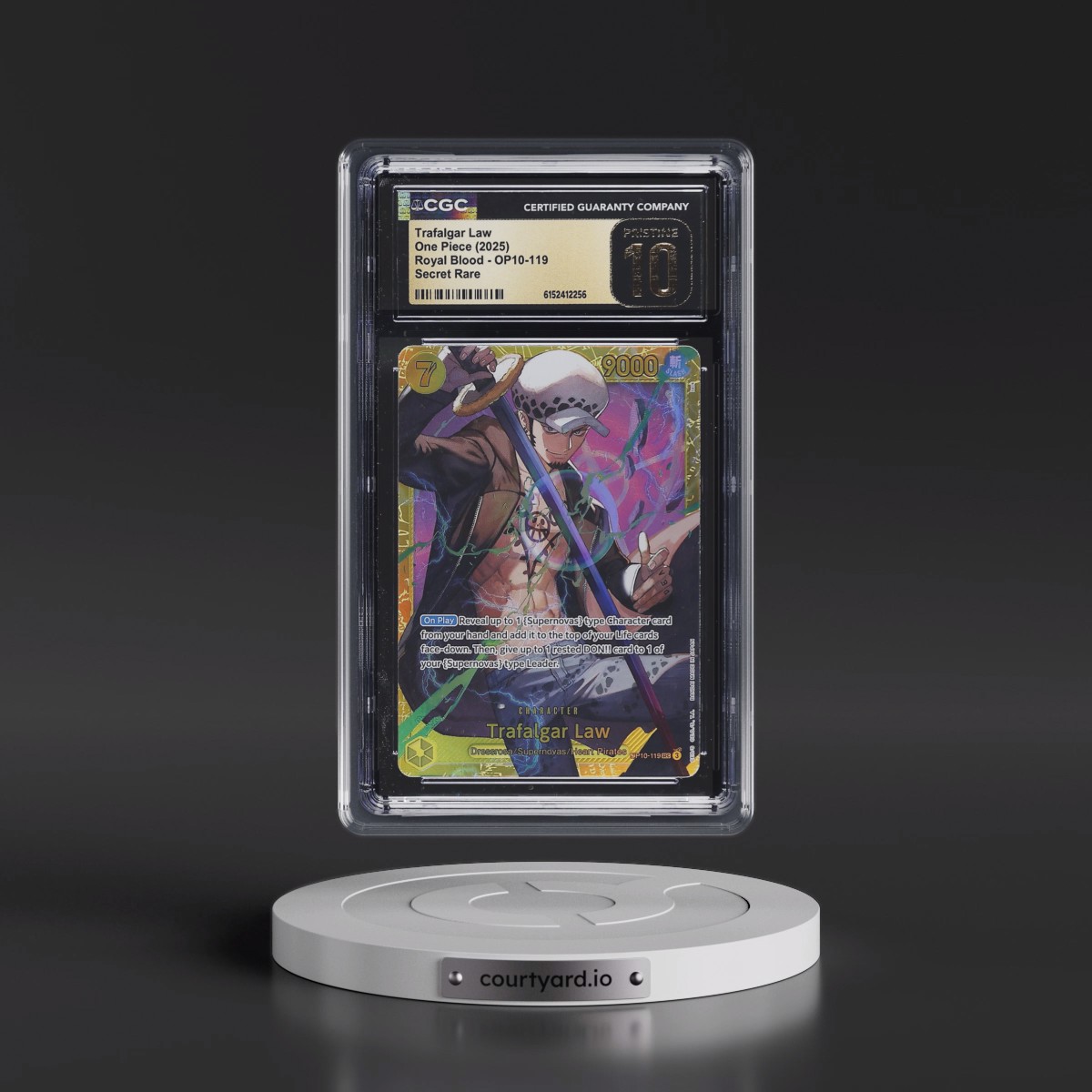 2025 Royal Blood (OP10) - English #OP10-119 Trafalgar Law (CGC 10 PRISTINE)
