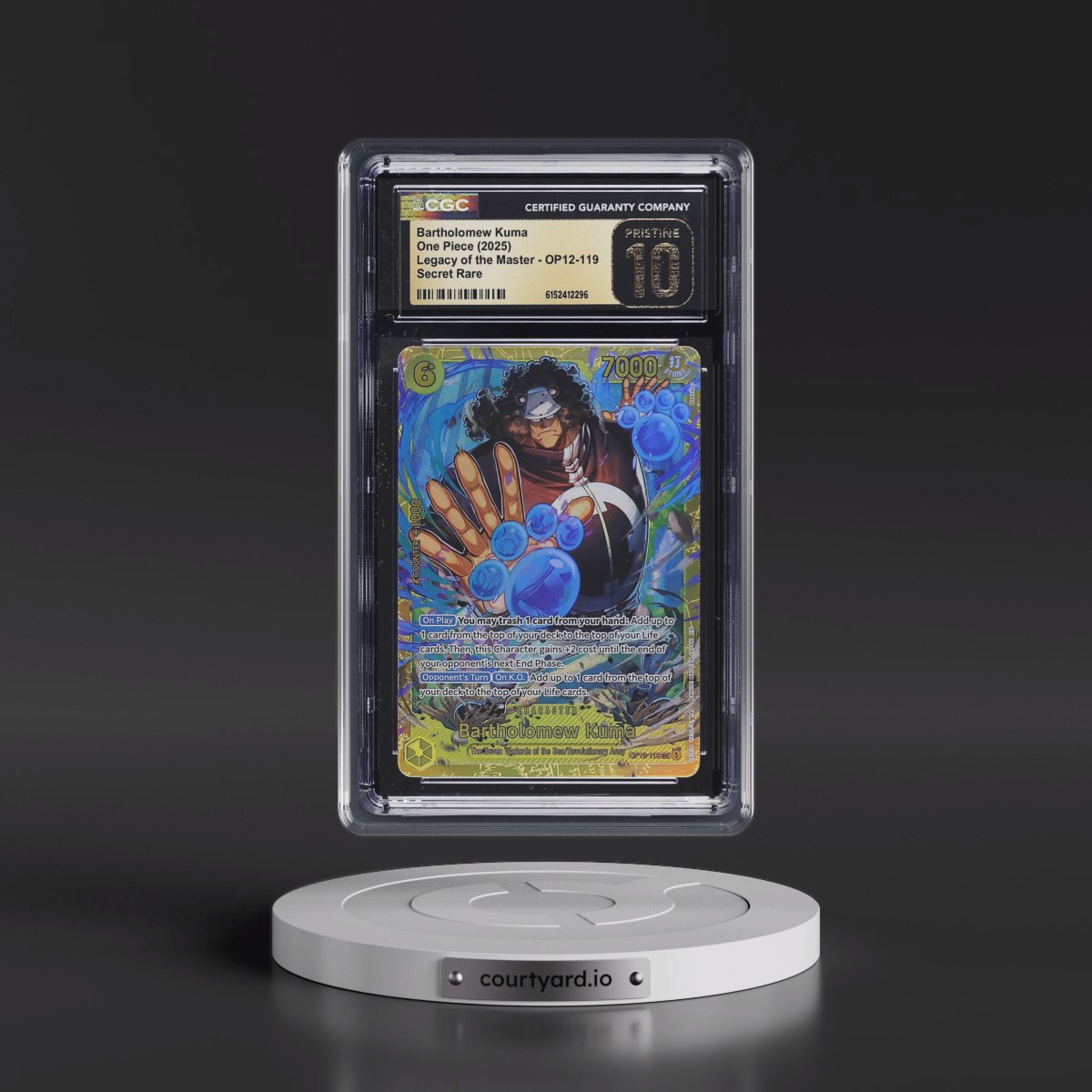 2025 Legacy of the Master (OP12) - English #OP12-119 Bartholomew Kuma (CGC 10 PRISTINE)