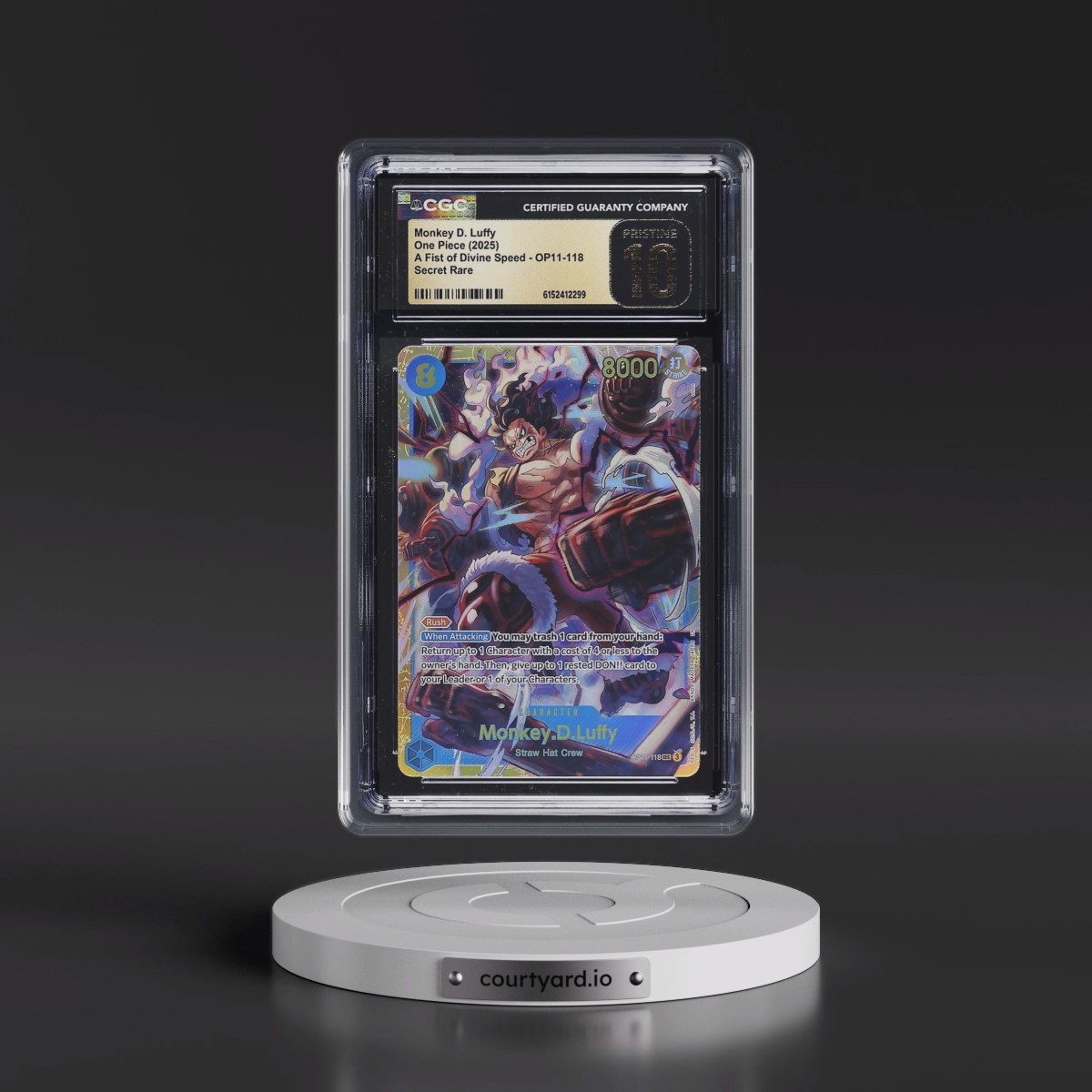 2025 A Fist of Divine Speed (OP11) - English #OP11-118 Monkey D. Luffy (CGC 10 PRISTINE)