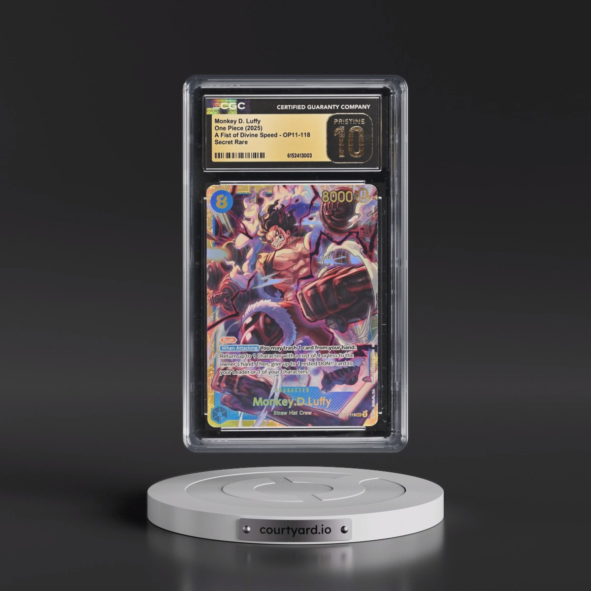 2025 A Fist of Divine Speed (OP11) - English #OP11-118 Monkey D. Luffy (CGC 10 PRISTINE)