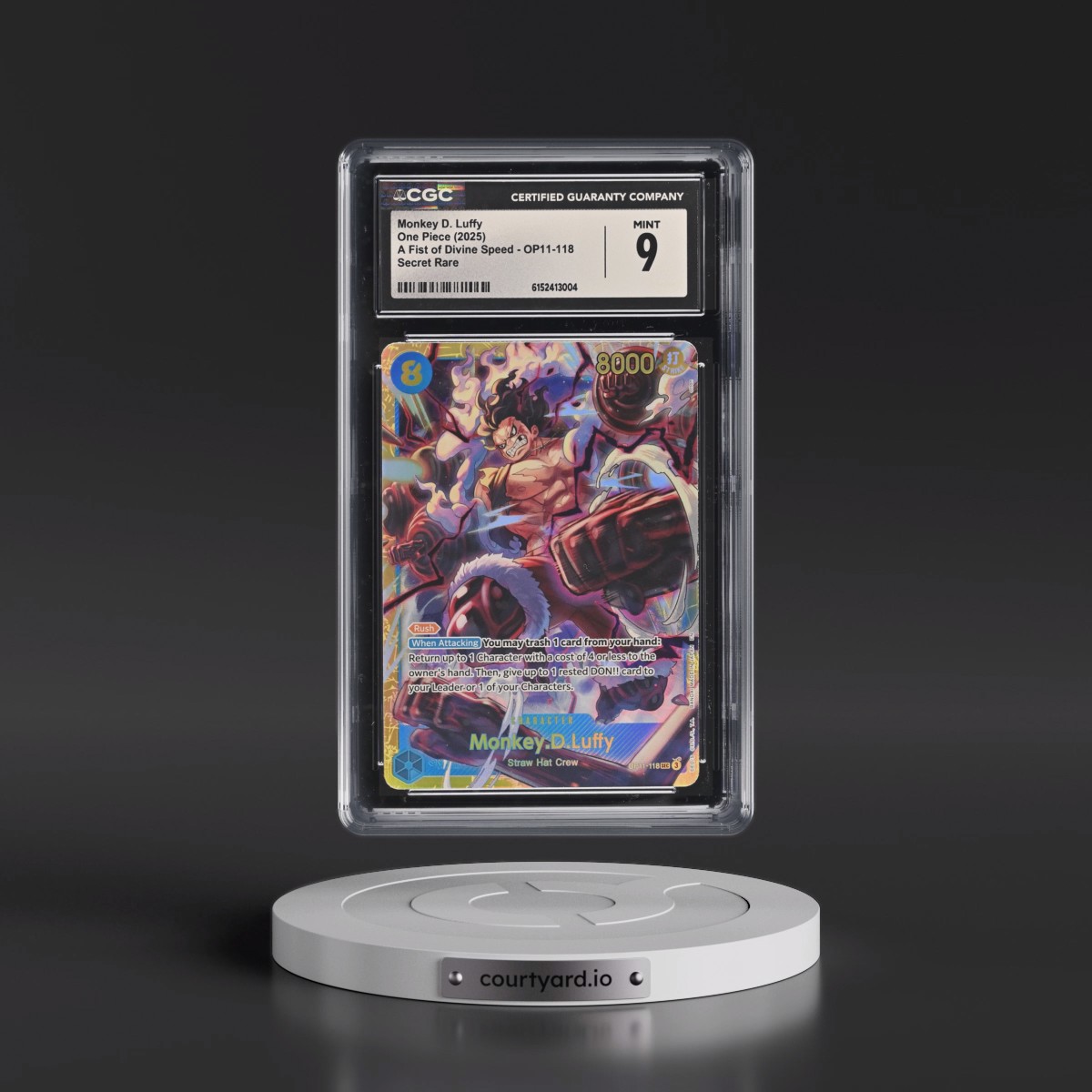 2025 A Fist of Divine Speed (OP11) - English #OP11-118 Monkey D. Luffy (CGC 9 MINT)