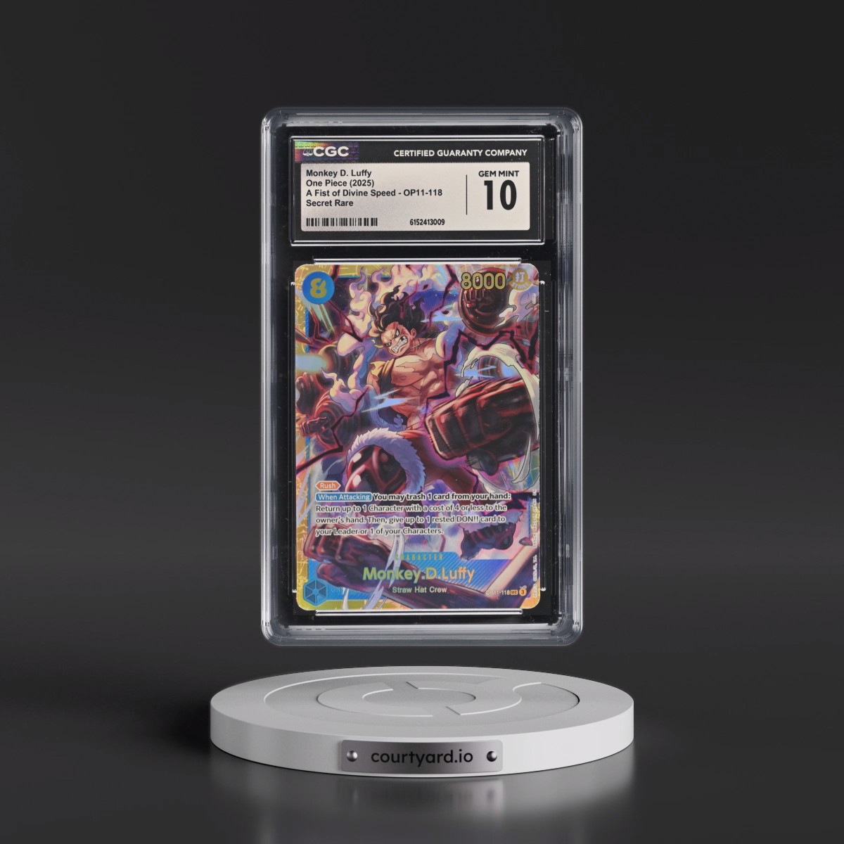 2025 A Fist of Divine Speed (OP11) - English #OP11-118 Monkey D. Luffy (CGC 10 GEM MINT)