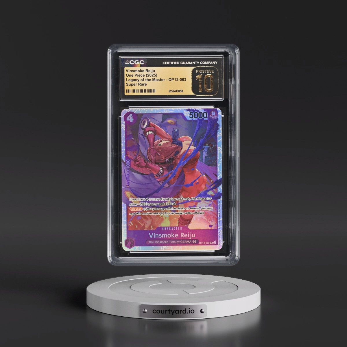 2025 Legacy of the Master (OP12) - English #OP12-063 Vinsmoke Reiju (CGC 10 PRISTINE)