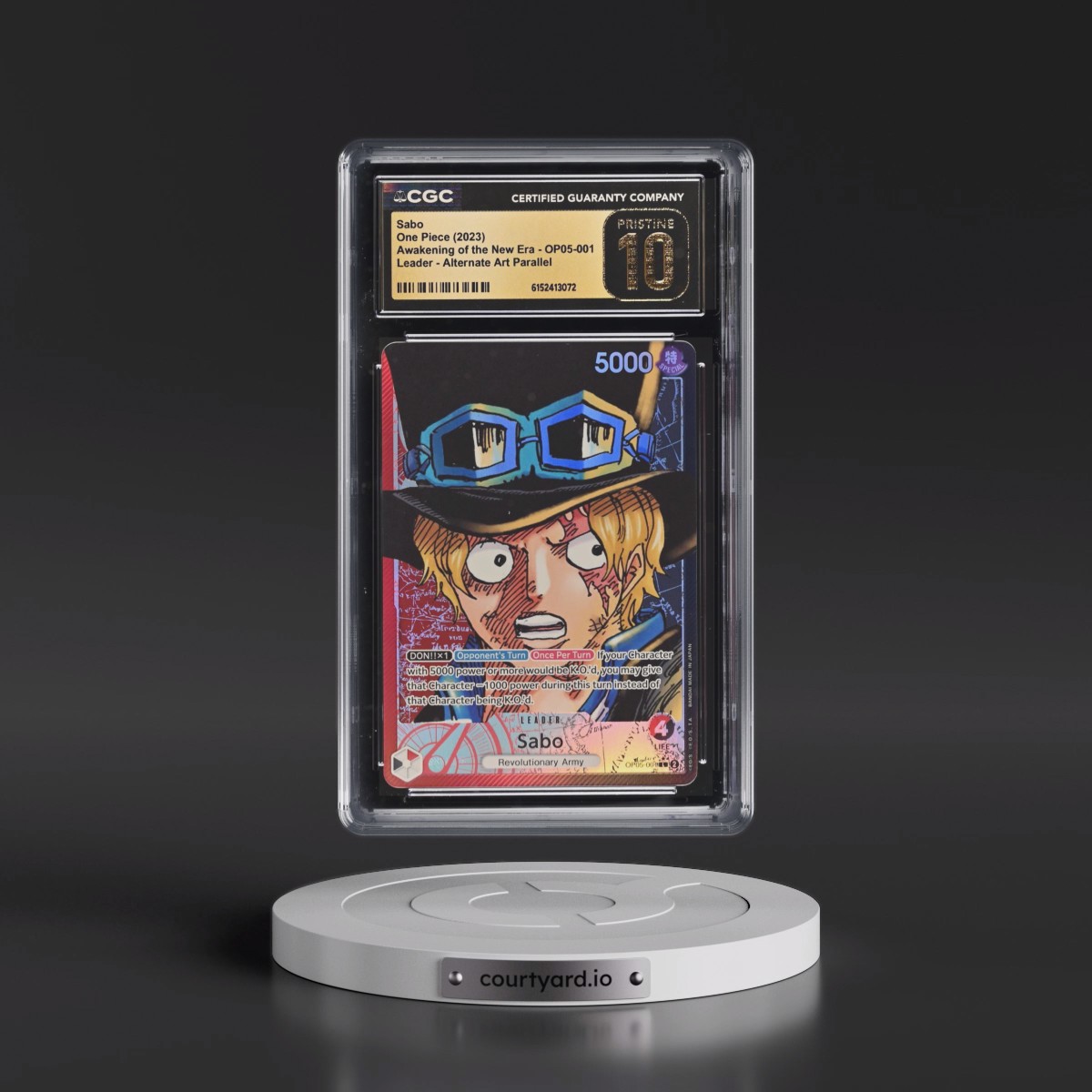 2023 Awakening of the New Era (OP05) - English #OP05-001 Sabo - (Map Text Box) Alt Art (CGC 10 PRISTINE)
