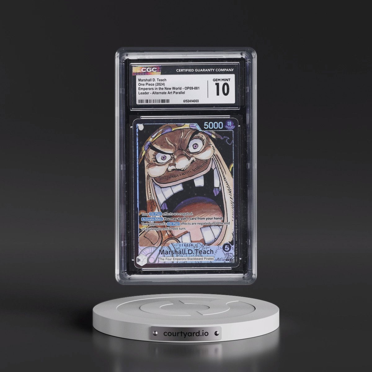 2024 Emperors in the New World (OP09) - English #OP09-081 Marshall D. Teach - (Map Text Box) Alt Art (CGC 10 GEM MINT)