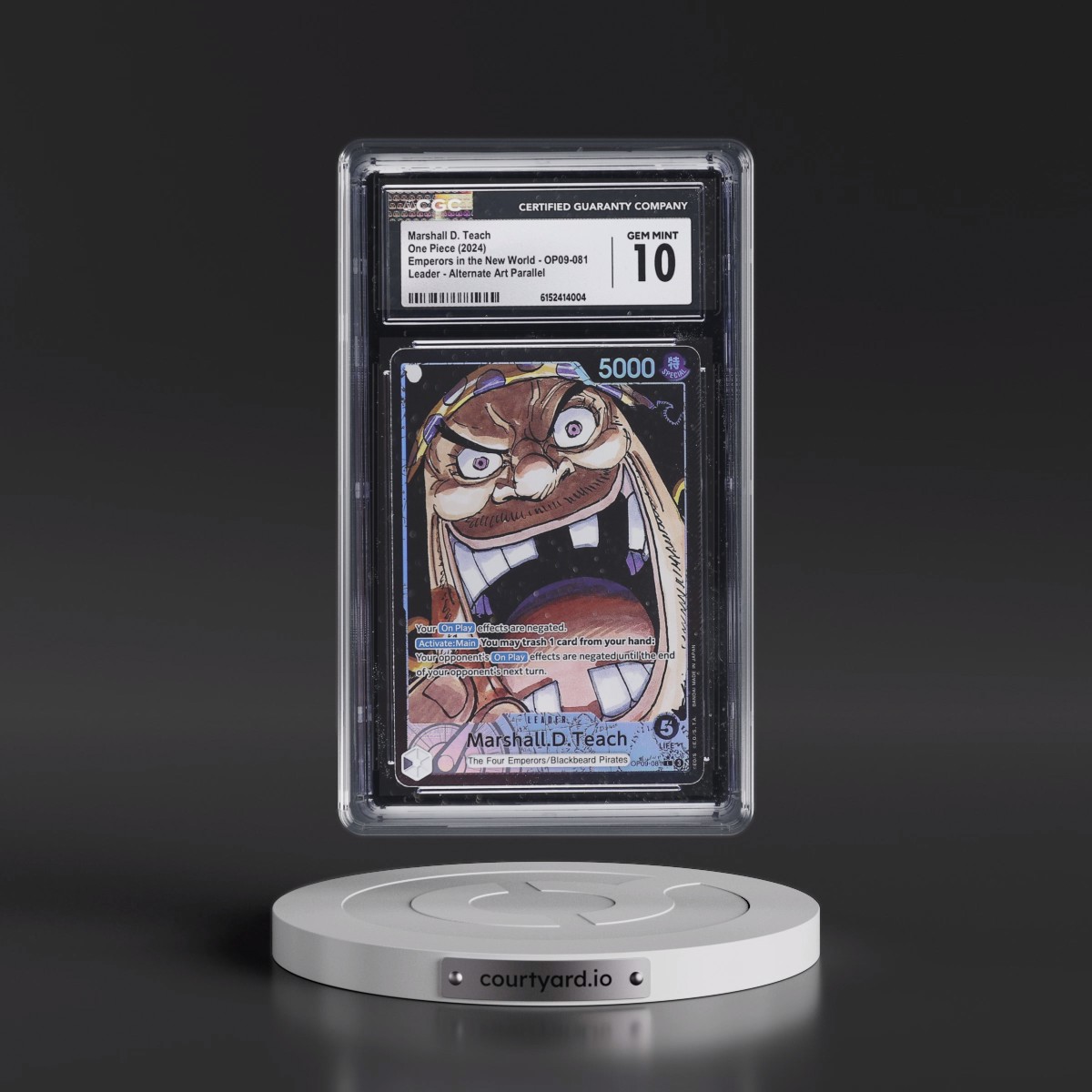 2024 Emperors in the New World (OP09) - English #OP09-081 Marshall D. Teach - (Map Text Box) Alt Art (CGC 10 GEM MINT)