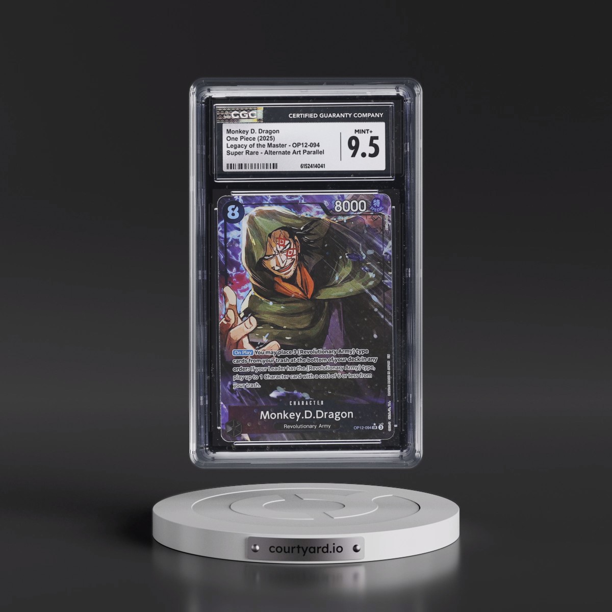 2025 Legacy of the Master (OP12) - English #OP12-094 Monkey D. Dragon - (Borderless) Alt Art (CGC 9.5 MINT+)