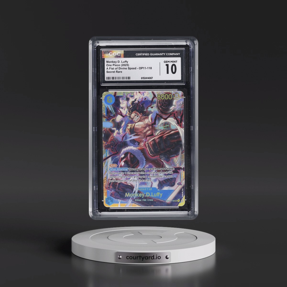 2025 A Fist of Divine Speed (OP11) - English #OP11-118 Monkey D. Luffy (CGC 10 GEM MINT)