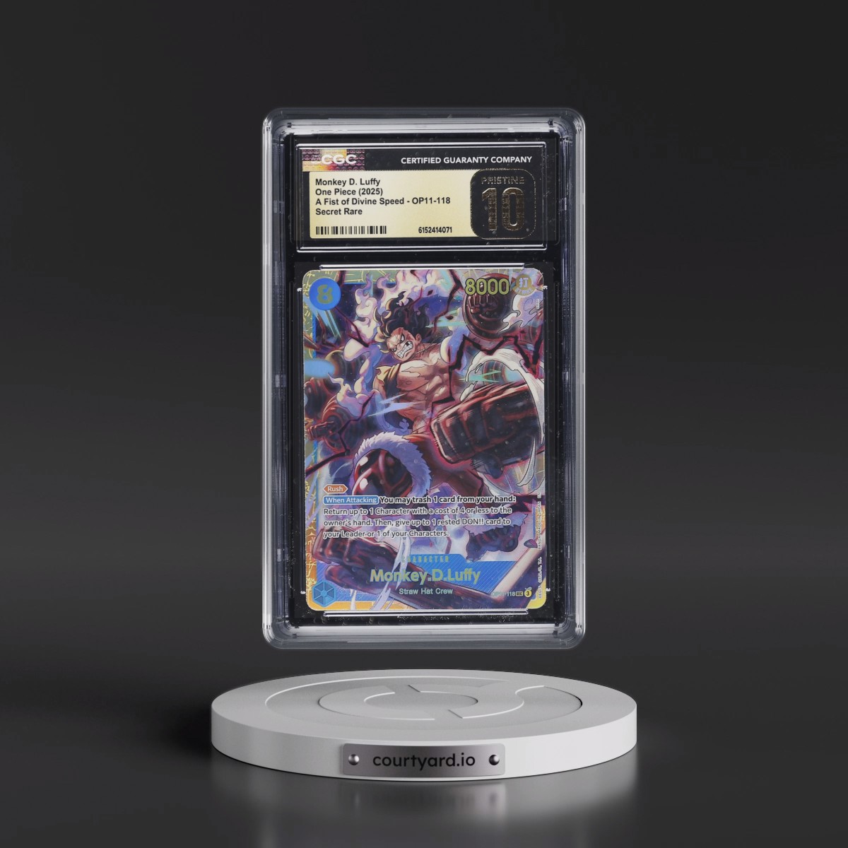2025 A Fist of Divine Speed (OP11) - English #OP11-118 Monkey D. Luffy (CGC 10 PRISTINE)