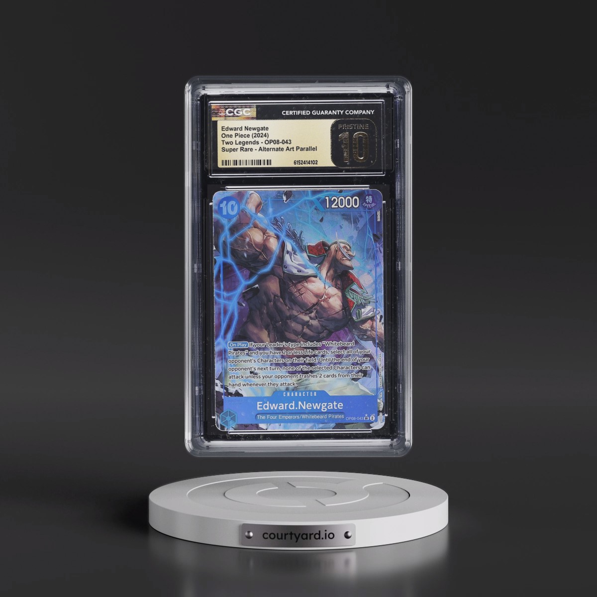 2024 Two Legends (OP08) - English #OP08-043 Edward NewgateÂ - (Borderless) Alt Art (CGC 10 PRISTINE)