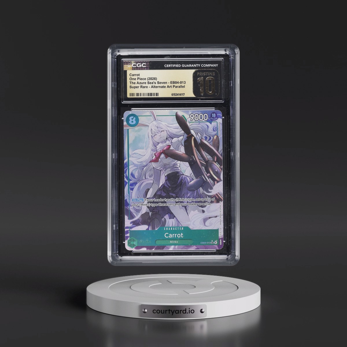 2026 The Azure Sea's Seven (OP14-EB04) - English #EB04-013 Carrot - (Borderless) Alt Art (CGC 10 PRISTINE)