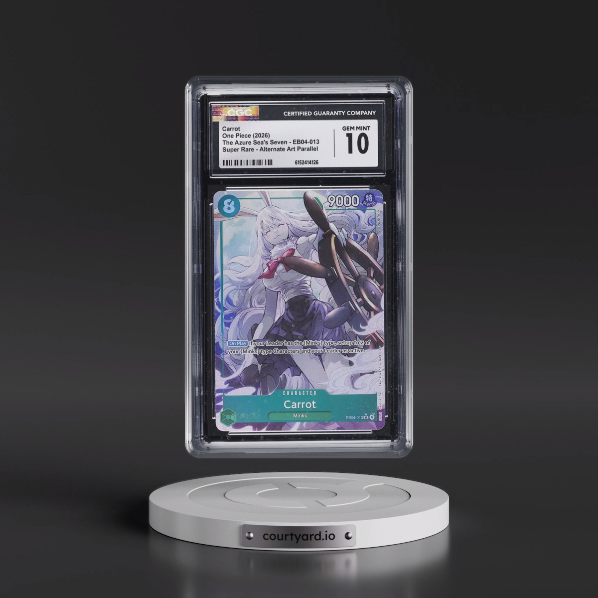 2026 The Azure Sea's Seven (OP14-EB04) - English #EB04-013 Carrot - (Borderless) Alt Art (CGC 10 GEM MINT)
