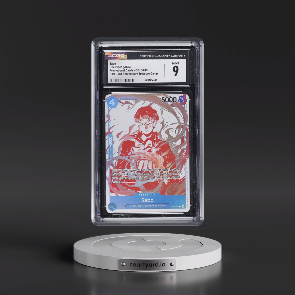 2022 Promotional Cards - English #OP10-049 Sabo - 3rd Anniversary Treasure Campaign (CGC 9 MINT)
