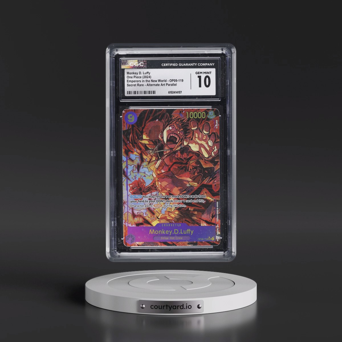 2024 Emperors in the New World (OP09) - English #OP09-119 Monkey D. Luffy - (Borderless) Alt Art (CGC 10 GEM MINT)