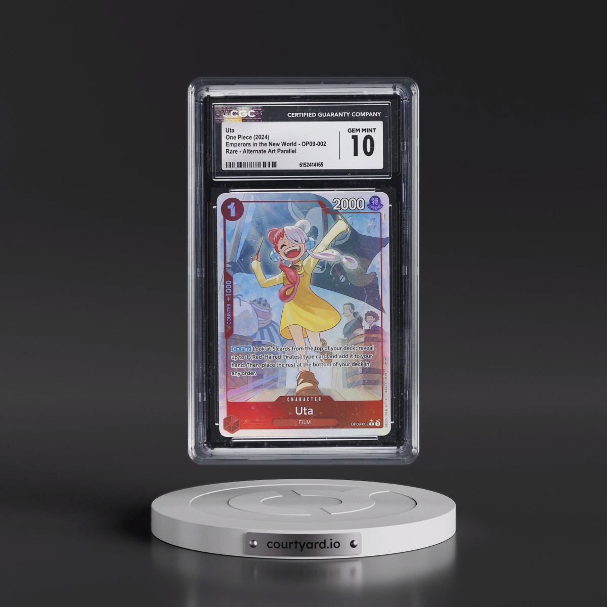 2024 Emperors in the New World (OP09) - English #OP09-002 Uta - (Borderless) Alt Art (CGC 10 GEM MINT)
