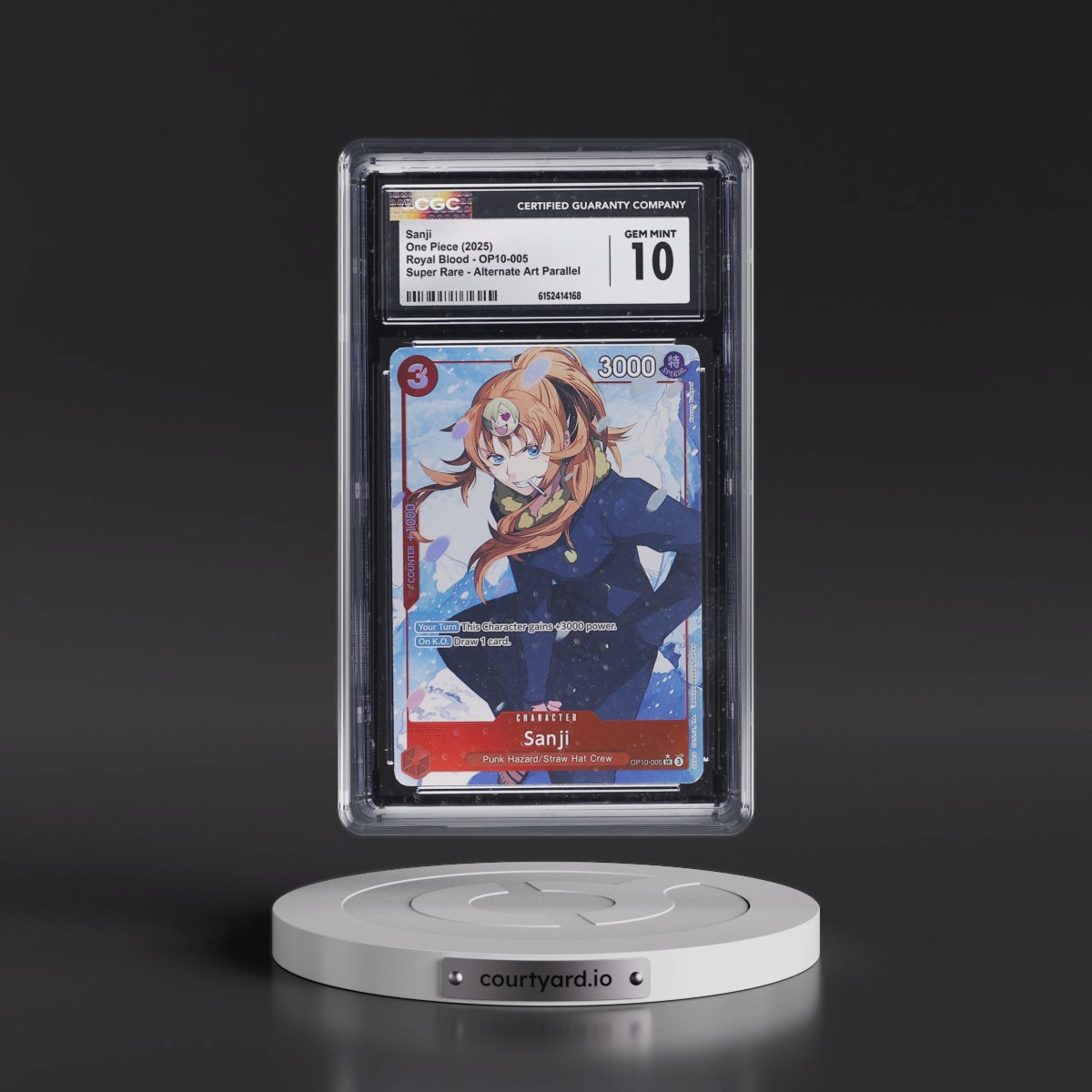 2025 Royal Blood (OP10) - English #OP10-005 Sanji - (Borderless) Alt Art (CGC 10 GEM MINT)
