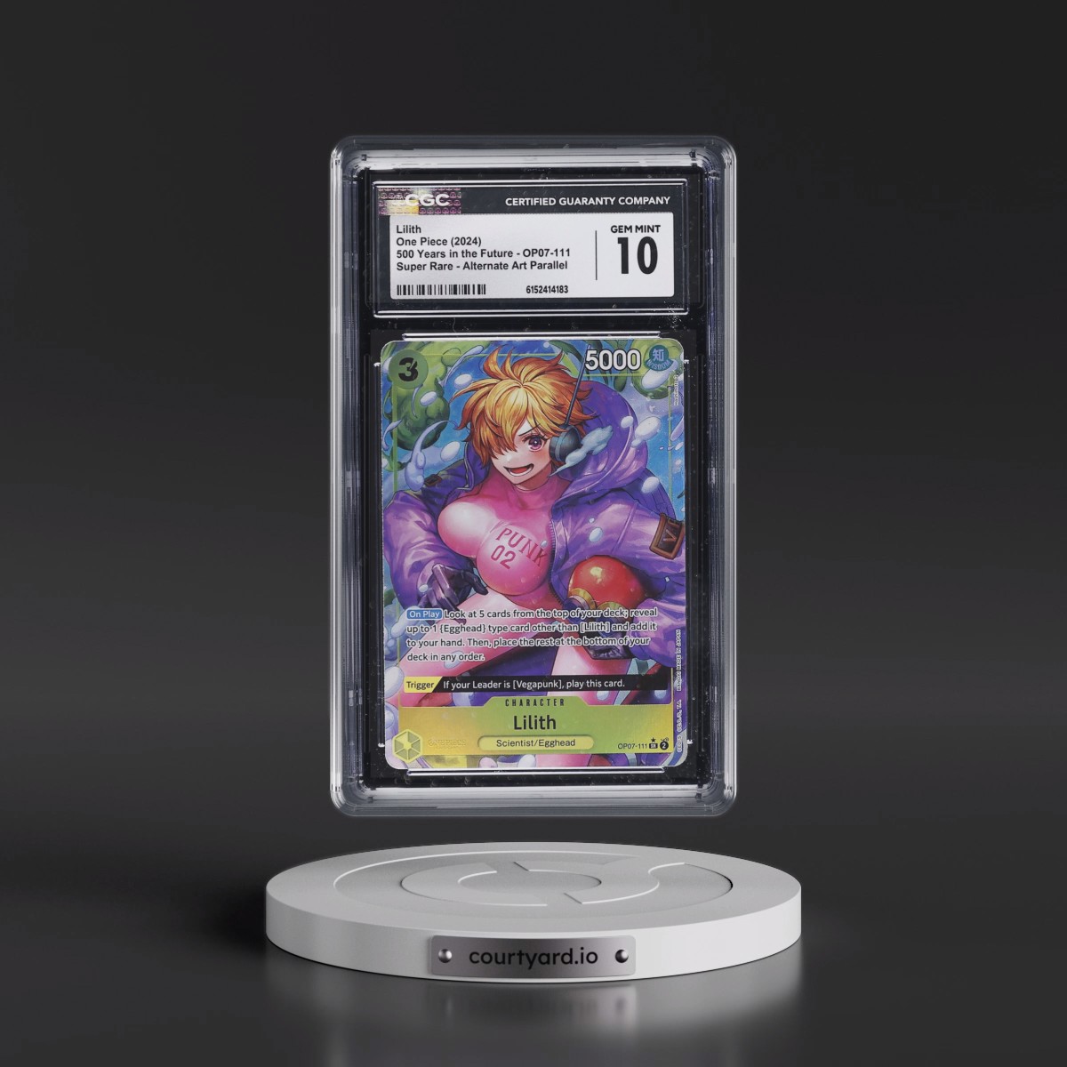 2024 500 Years in the Future (OP07) - English #OP07-111 Lilith - (Borderless) Alt Art (CGC 10 GEM MINT)