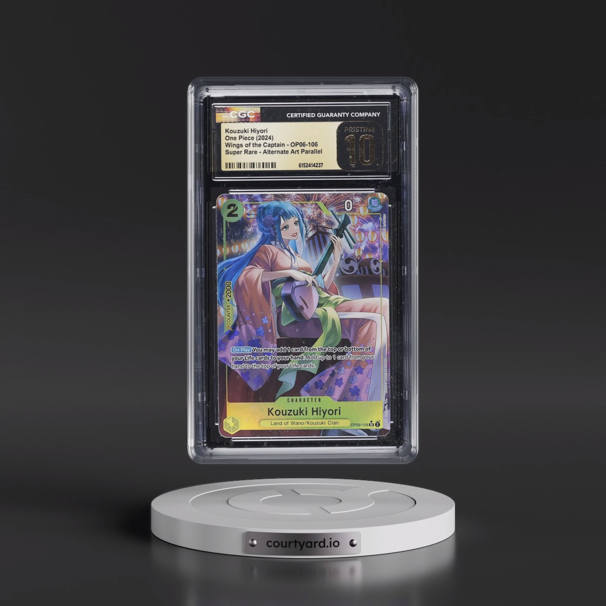 2024 Wings of the Captain (OP06) - English #OP06-106 Kouzuki Hiyori - (Borderless) Alt Art (CGC 10 PRISTINE)