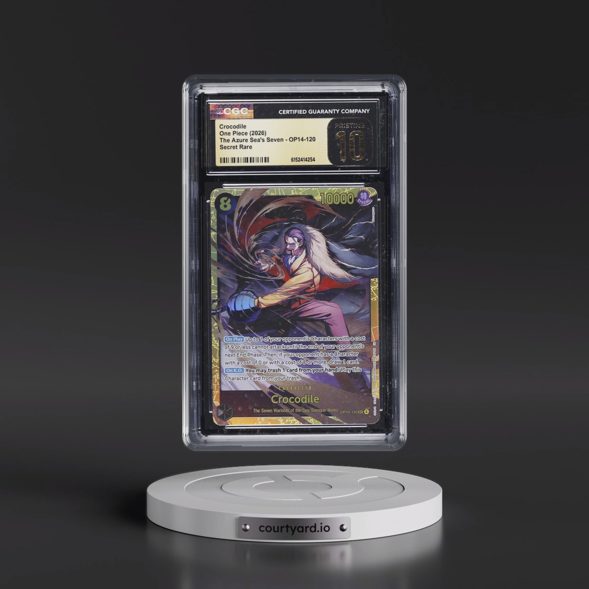2026 The Azure Sea's Seven (OP14-EB04) - English #OP14-120 Crocodile (CGC 10 PRISTINE)