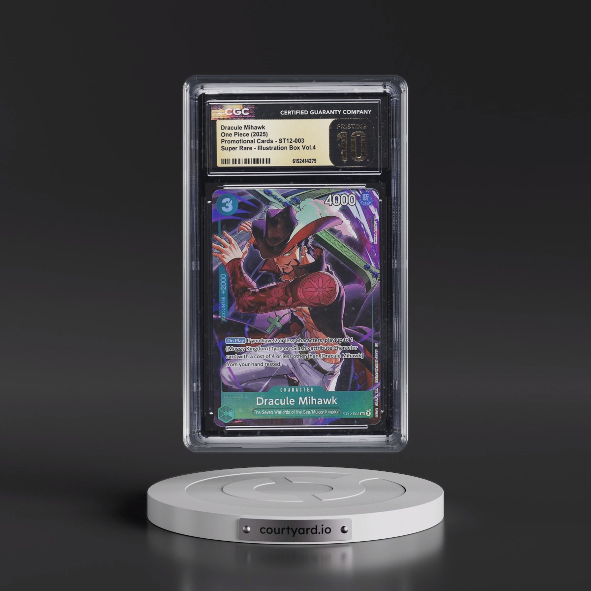 2022 Promotional Cards - English #ST12-003 Dracule Mihawk - Illustration Box Vol.4 (Borderless) (CGC 10 PRISTINE)