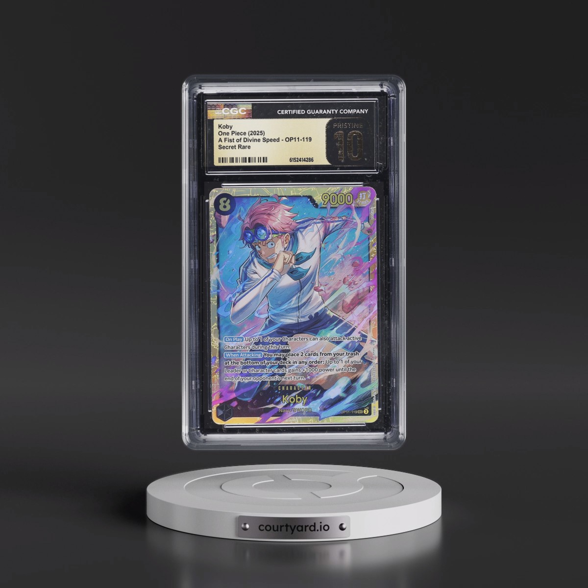 2025 A Fist of Divine Speed (OP11) - English #OP11-119 Koby (CGC 10 PRISTINE)