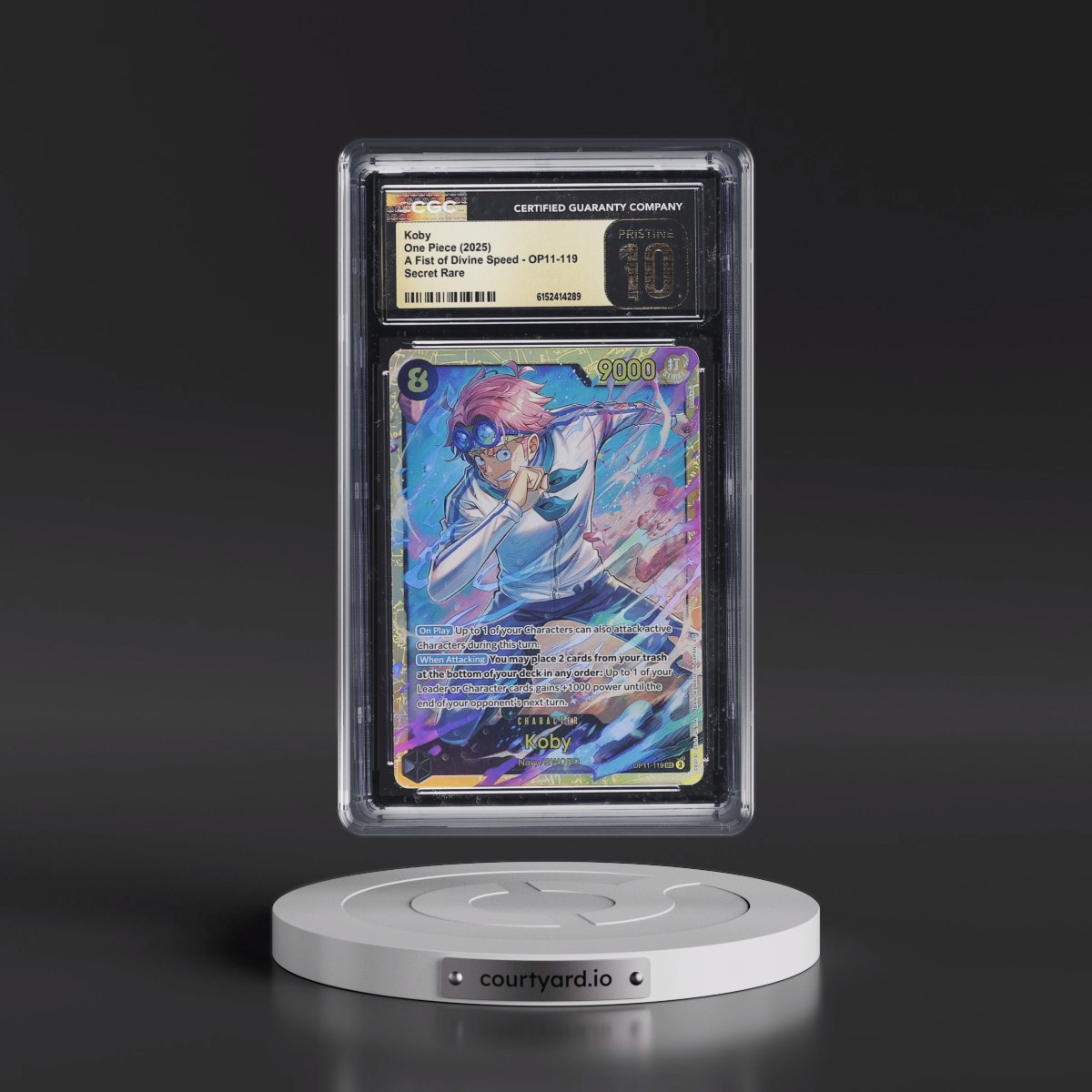 2025 A Fist of Divine Speed (OP11) - English #OP11-119 Koby (CGC 10 PRISTINE)