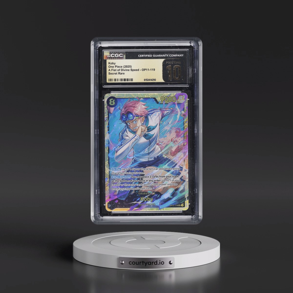2025 A Fist of Divine Speed (OP11) - English #OP11-119 Koby (CGC 10 PRISTINE)