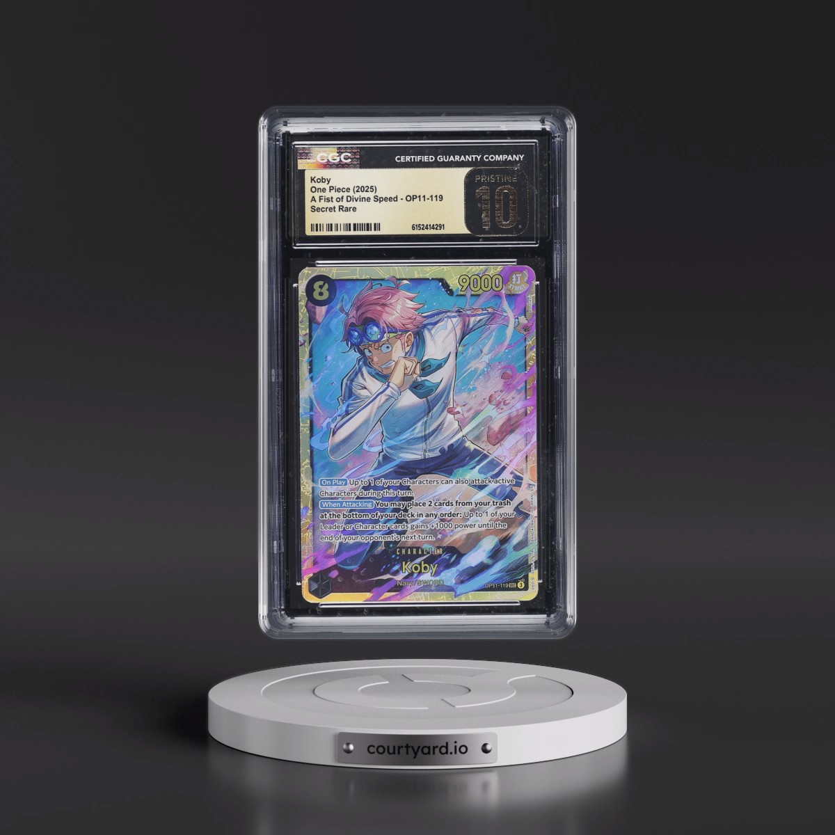 2025 A Fist of Divine Speed (OP11) - English #OP11-119 Koby (CGC 10 PRISTINE)
