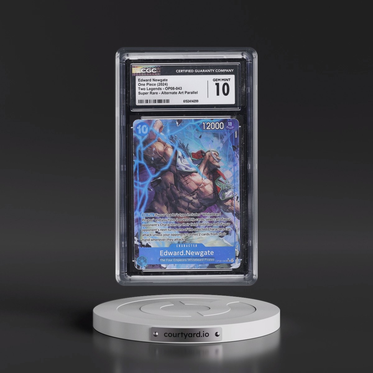 2024 Two Legends (OP08) - English #OP08-043 Edward NewgateÂ - (Borderless) Alt Art (CGC 10 GEM MINT)