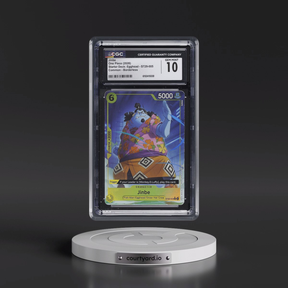 2025 Starter Deck: Egghead (ST29) - English #ST29-005 Jinbe - Borderless (CGC 10 GEM MINT)
