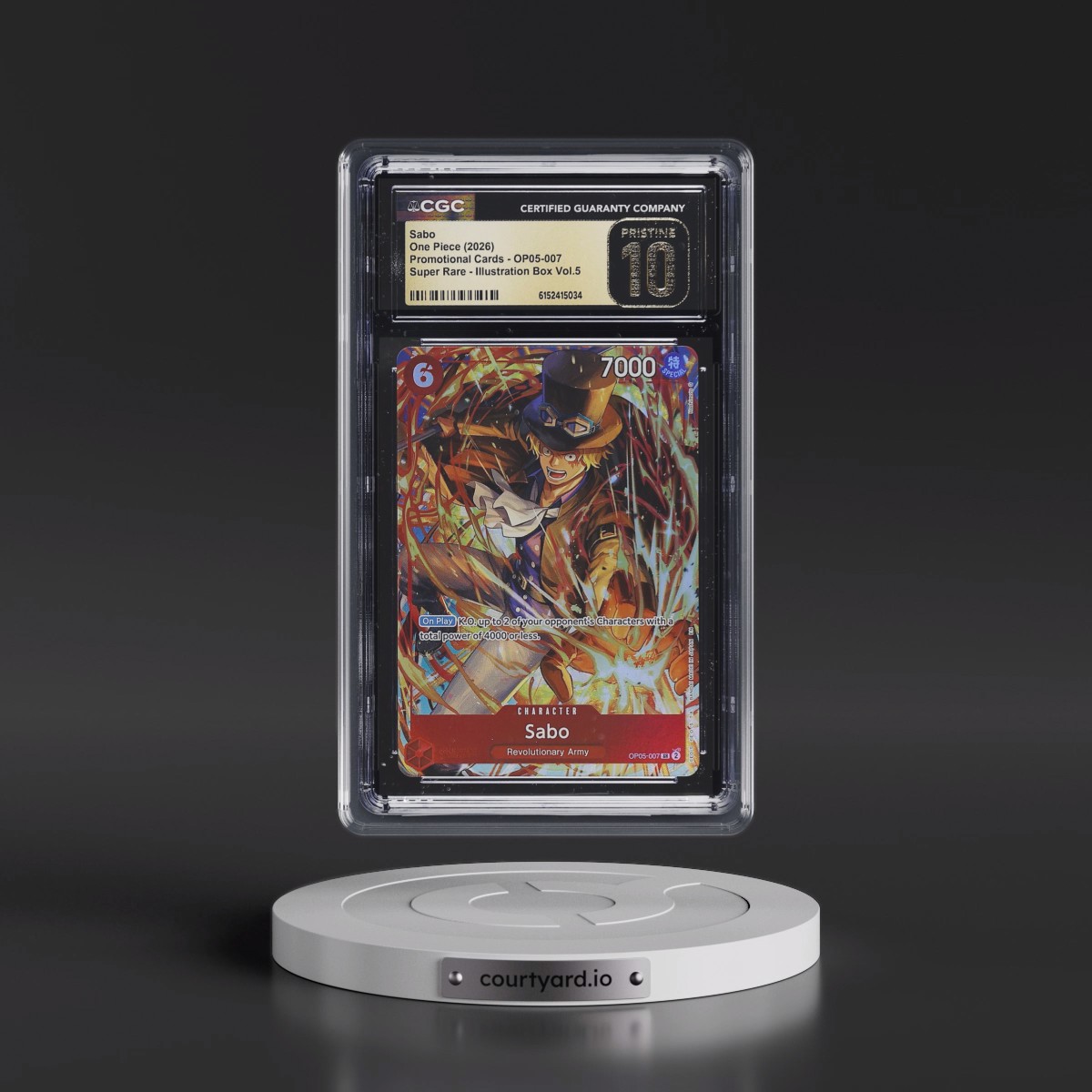 2022 Promotional Cards - English #OP05-007 Sabo - Illustration Box Vol.5 (Borderless) (CGC 10 PRISTINE)