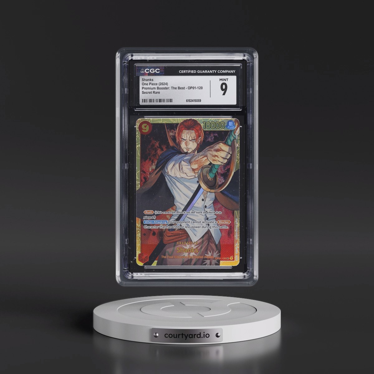 2024 Premium Booster: The Best (PRB-01) - English #OP01-120 Shanks (CGC 9 MINT)