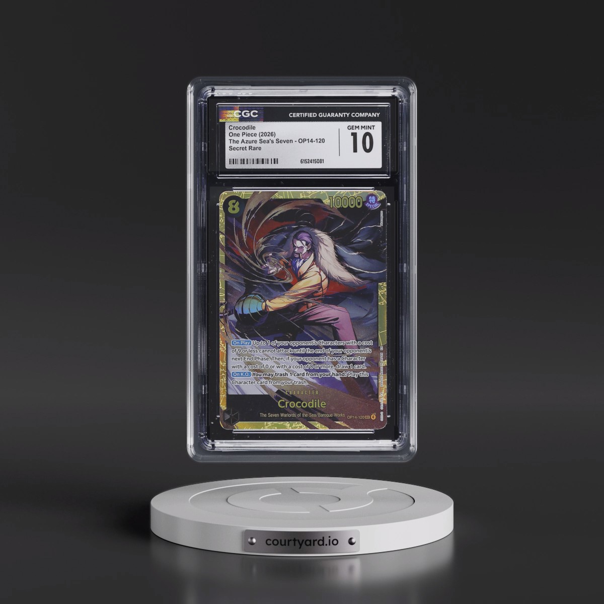 2026 The Azure Sea's Seven (OP14-EB04) - English #OP14-120 Crocodile (CGC 10 GEM MINT)
