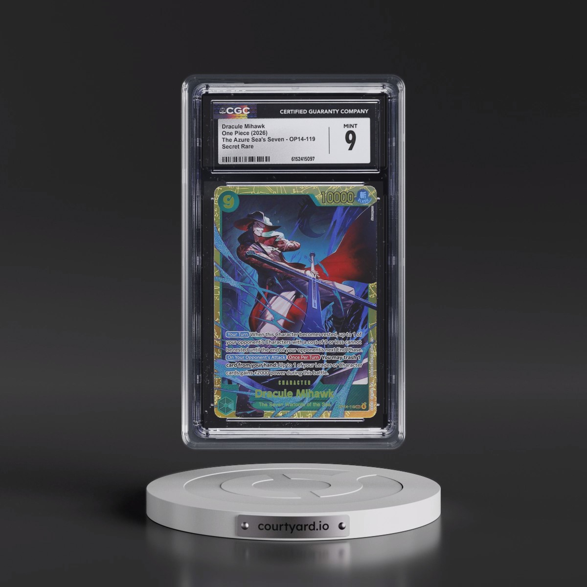 2026 The Azure Sea's Seven (OP14-EB04) - English #OP14-119 Dracule Mihawk (CGC 9 MINT)