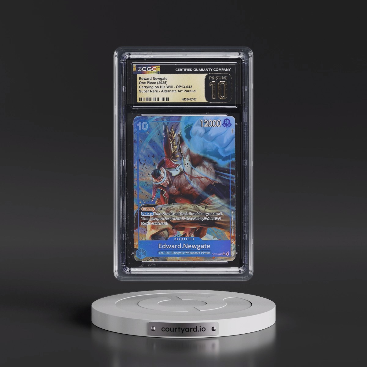 2025 Carrying on His Will (OP13) - English #OP13-042 Edward Newgate - (Borderless) Alt Art (CGC 10 PRISTINE)