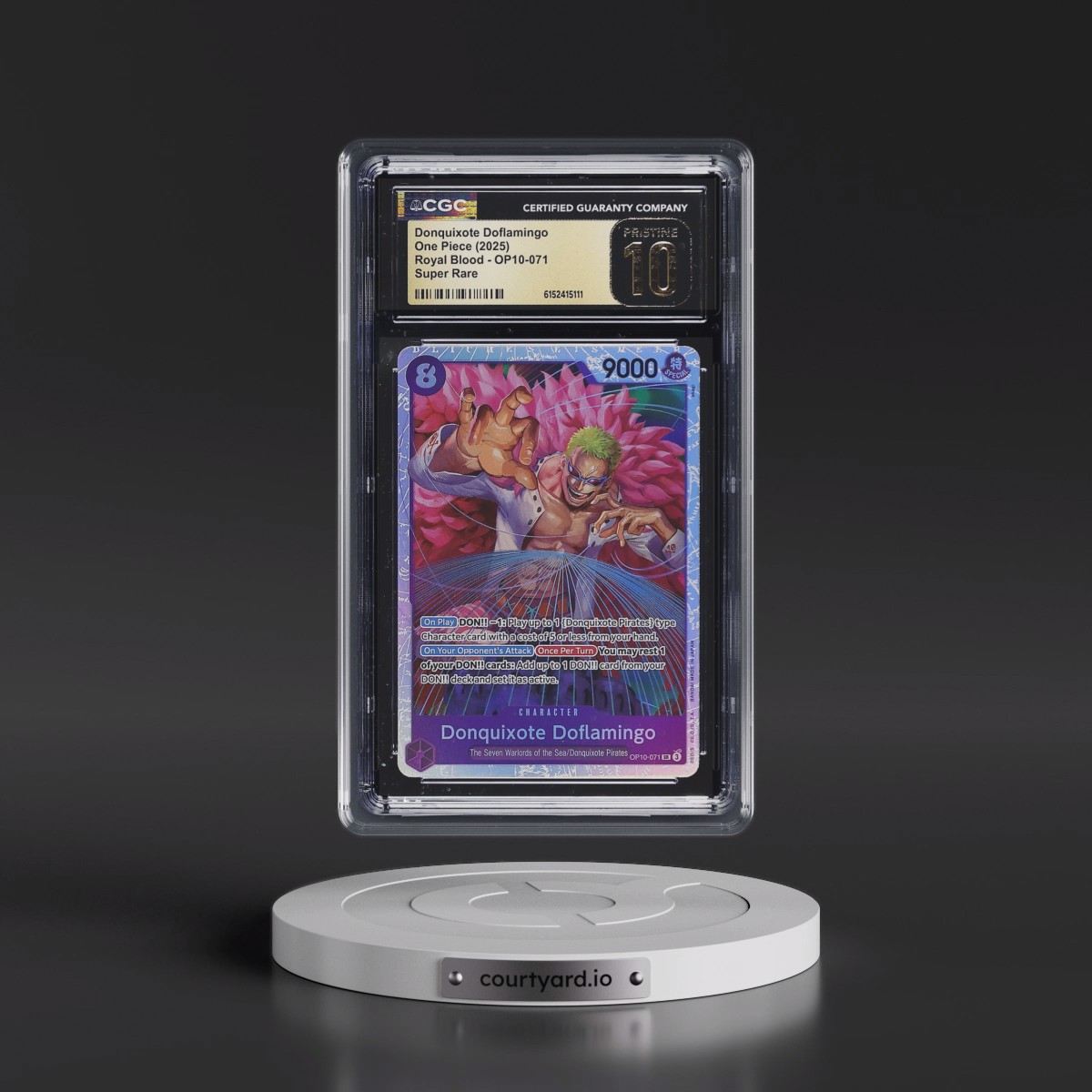 2025 Royal Blood (OP10) - English #OP10-071 Donquixote Doflamingo (CGC 10 PRISTINE)