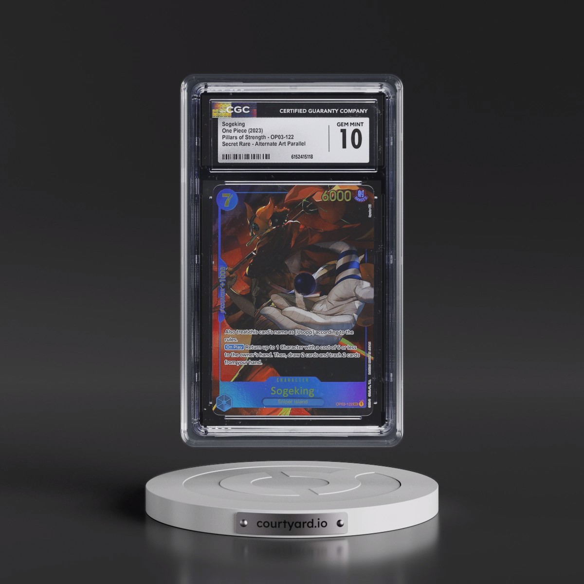 2023 Pillars of Strength (OP03) - English #OP03-122 Sogeking - (Borderless) Alt Art (CGC 10 GEM MINT)