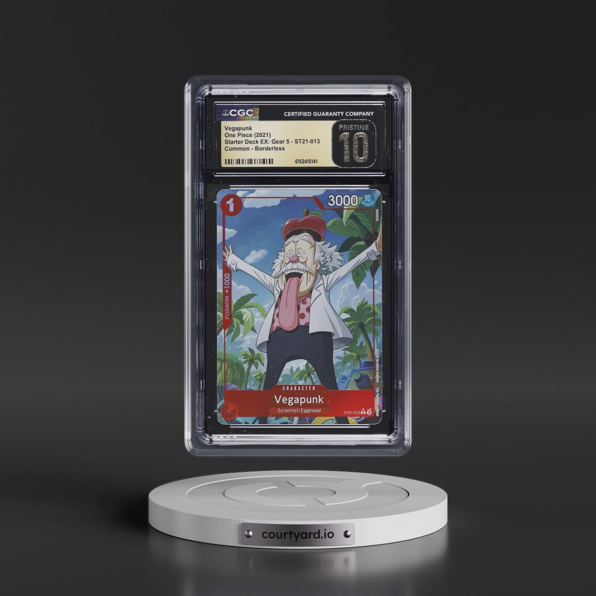 2021 Starter Deck EX: Gear 5 (ST21) - English #ST21-013 Vegapunk - Borderless (CGC 10 PRISTINE)