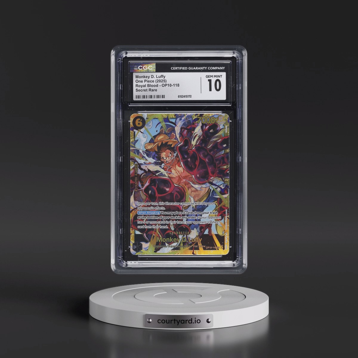 2025 Royal Blood (OP10) - English #OP10-118 Monkey D. Luffy (CGC 10 GEM MINT)