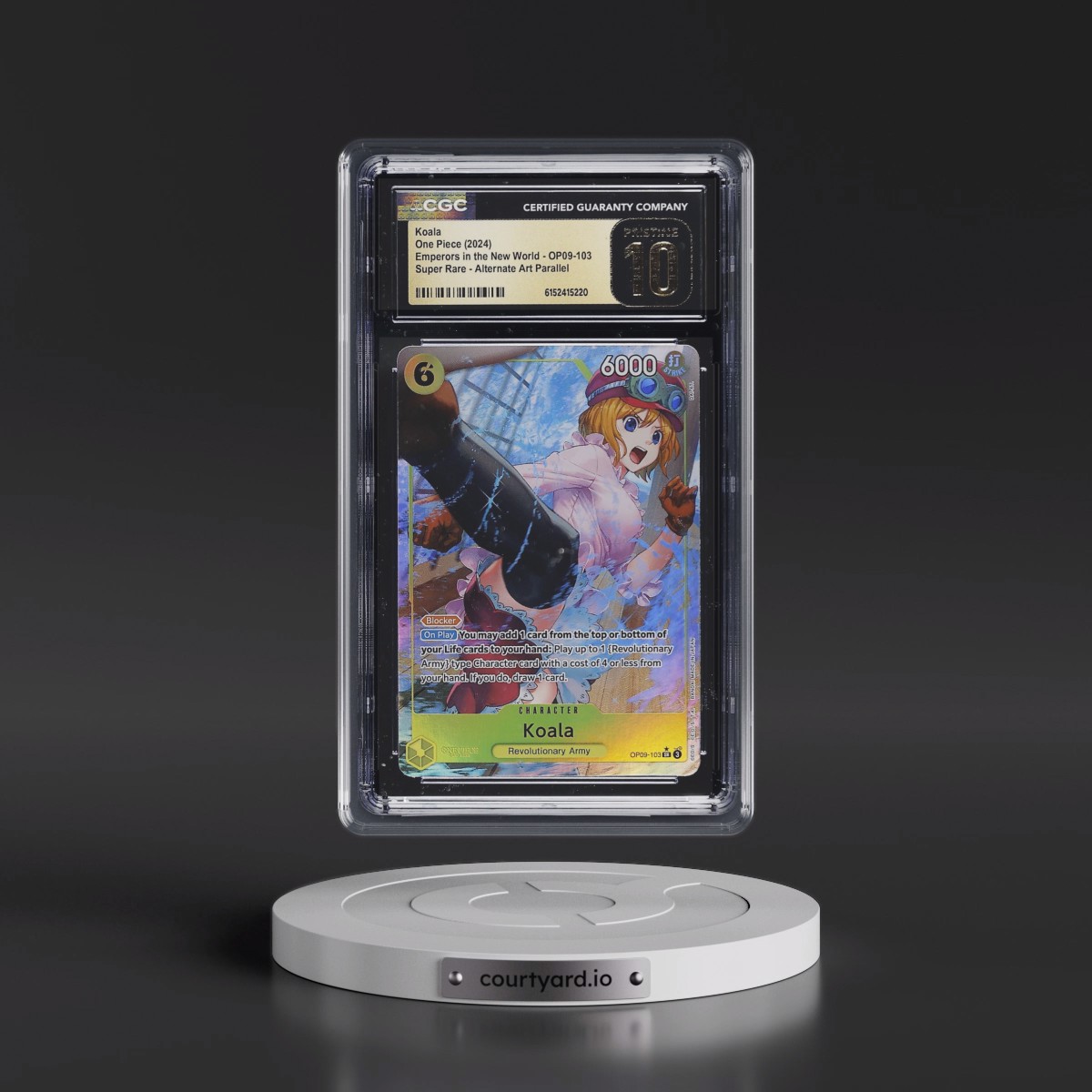 2024 Emperors in the New World (OP09) - English #OP09-103 Koala - (Borderless) Alt Art (CGC 10 PRISTINE)
