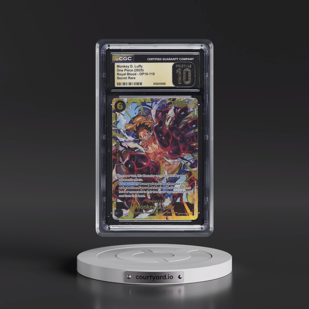2025 Royal Blood (OP10) - English #OP10-118 Monkey D. Luffy (CGC 10 PRISTINE)
